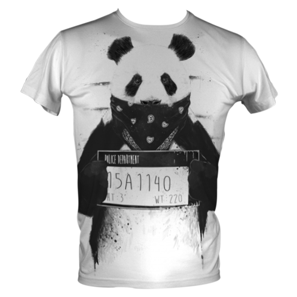 Criminal Panda Men's Basic T-Shirt