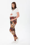 Perla Blanca Colorful Floral Patterned Maternity Leggings