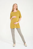 Perla Blanca Yellow Maternity T-shirt with Breastfeeding Feature