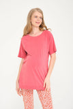 Perla Blanca Fuchsia Color Breastfeeding Maternity T-shirt