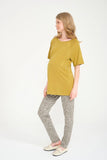 Perla Blanca Yellow Maternity T-shirt with Breastfeeding Feature