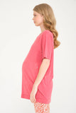 Perla Blanca Fuchsia Color Breastfeeding Maternity T-shirt