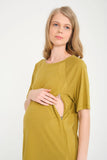 Perla Blanca Yellow Maternity T-shirt with Breastfeeding Feature