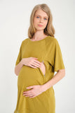 Perla Blanca Yellow Maternity T-shirt with Breastfeeding Feature