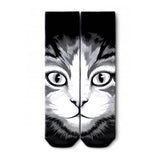 Grey Cat Crew Socks