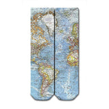 World Map Crew Socks