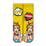 Pow Pop Art Crew Socks