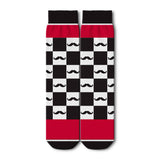 Mustache Crew Socks