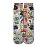 Pop Art Newsletter Crew Socks