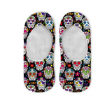 Floral Skull No Show Socks