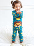 Cartoon Pattern Top Tee Pants Pajamas Set for  Girls