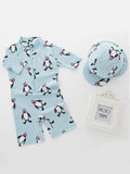 2 Piece Penguin Printed Swimwear Set for Toddler Boys - Lets Shop US