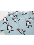 2 Piece Penguin Printed Swimwear Set for Toddler Boys - Lets Shop US