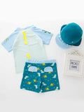 3 Piece Cartoon Dinosaur Swimwear Set for Boys - Lets Shop US