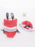 2 Piece Cute Red Dots Swimwear Set for Toddler Girls - Lets Shop US