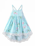 Pretty Flowers Printed Cotton Dress for Baby Girls