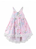 Pretty Flowers Printed Cotton Dress for Baby Girls