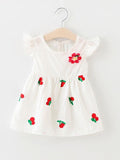 Cherry Print Sleeveless Dress for Toddler Girls