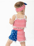 3 Piece Stars Stripes Swimwear Set for Toddler Girls - Lets Shop US