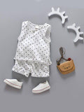 2 Piece Breathable Tee Vest Top & Shorts Set for Toddler Girls - Lets Shop US