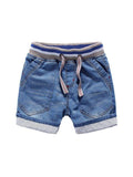 Soft Denim Shorts With Adjustable Belt for Toddler Boys