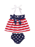 4th Of July 2-piece Dress Set for Toddler Girls