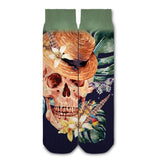 Hawaiian Skull Crew Socks