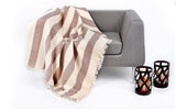 Double Sided Striped Muslin Throw