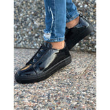 Patent Leather Black Sole Men's Shoes Black