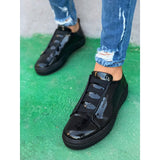 Patent Leather Black Sole Men's Shoes Black