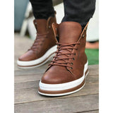 Tan Skin White Sole Men's Boot