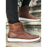 Tan Skin White Sole Men's Boot