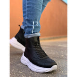 Black Skin White Sole Men's Sport Boot