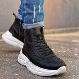 Black Skin White Sole Men's Sport Boot