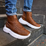 Tan Skin White Sole Men's Sport Boot