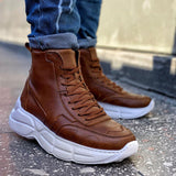 Tan Skin White Sole Men's Sport Boot