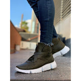 Khaki Skin White Sole Men's Sport Boot