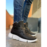 Black Skin White Sole Men's Sport Boot