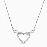 Sterling Silver Infinity Heart Necklace