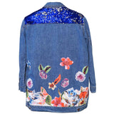 Flowers Women Denim Jacket