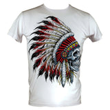 Red Indian Skull Men's Basic T-Shirt