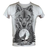 Wolf & Full Moon Men's Basic T-Shirt