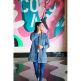 Flowers Women Denim Jacket