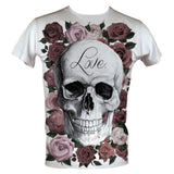 Pink Love Skull Men's Basic T-Shirt